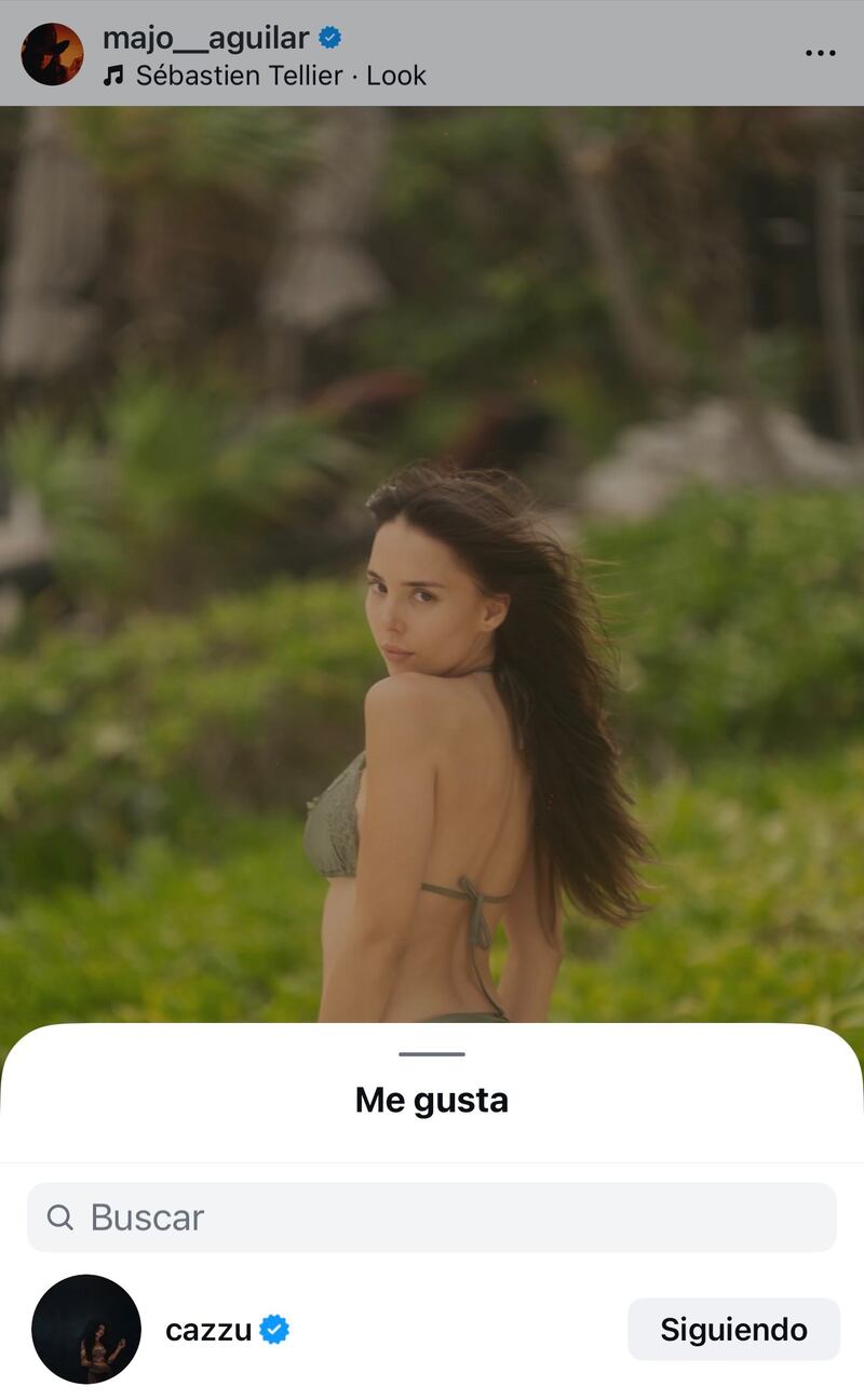 El like de Cazzu en la foto de Majo Aguilar