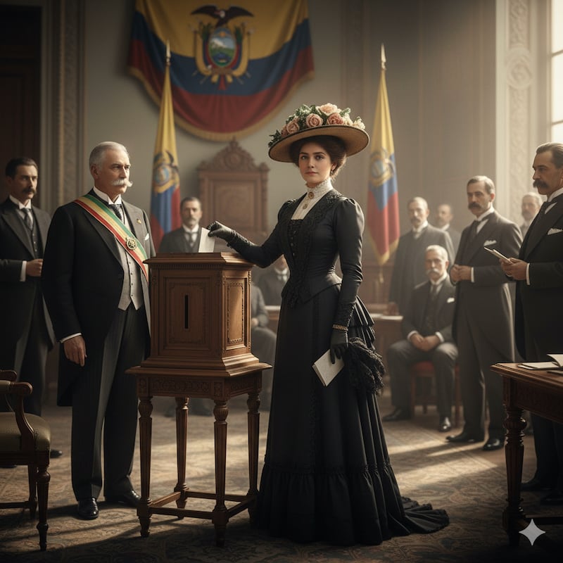 Primera mujer en votar en Latinoamérica