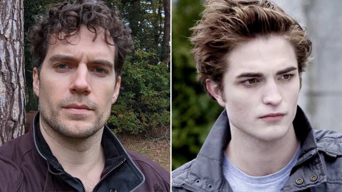 Henry Cavill en la actualidad y Robert Pattinson en 'Crepúsculo'