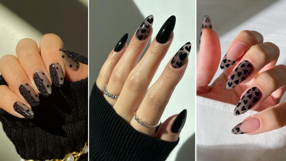 Las 'sheer black nails' son elegantes, lujosas e ideales para llevar en el otoño