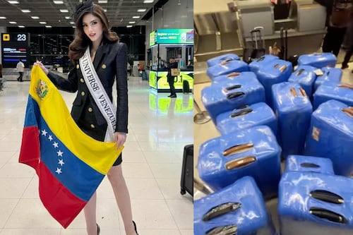 Esta es la candidata de Miss Universo que viaja con casi 30 maletas rumbo a Tailandia