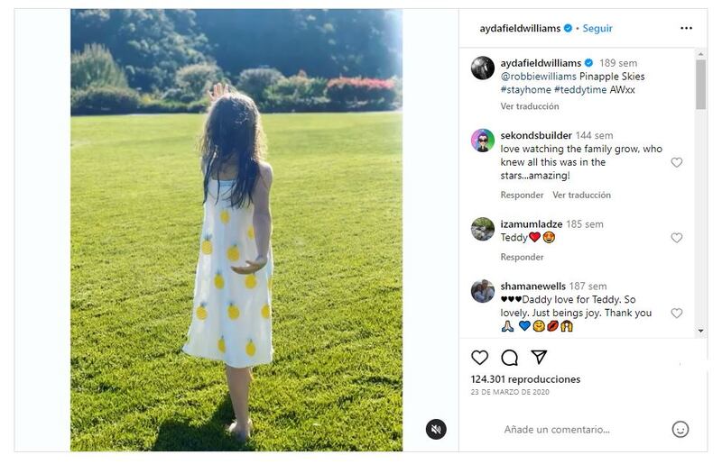 Theodora Rose Williams es la hija mayor de Robbie Williams