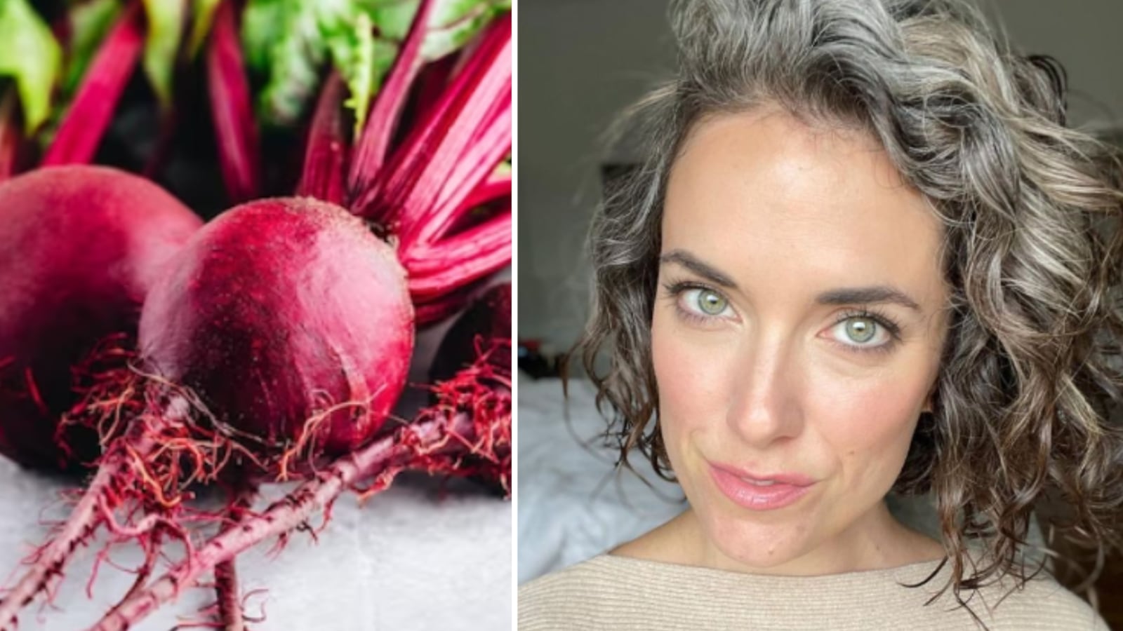 Tinte natural de remolacha para disimular las canas