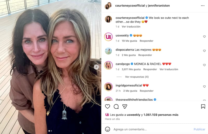Jennifer Aniston y Courteney Cox se reencuentran