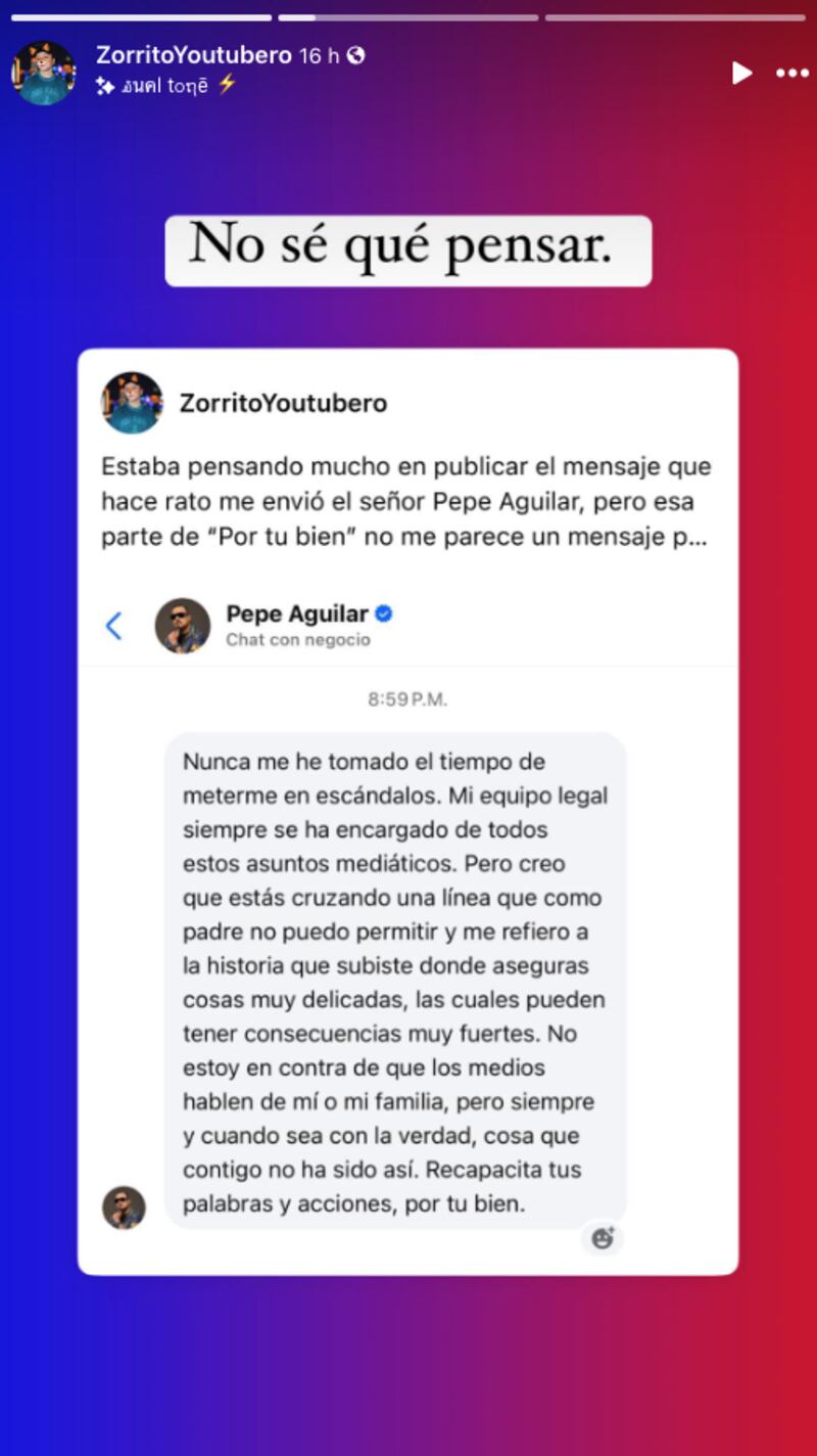 Historias de Zorrito Youtubero en Facebook