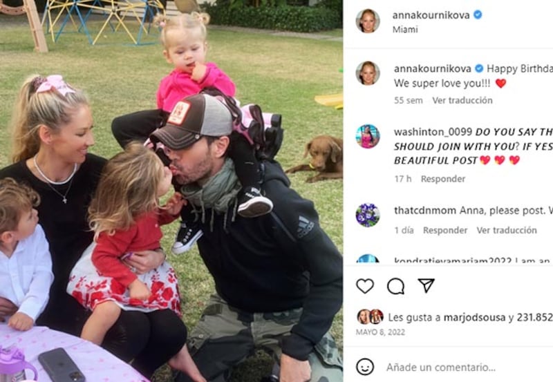 Enrique Iglesias y Anna Kournikova hijos