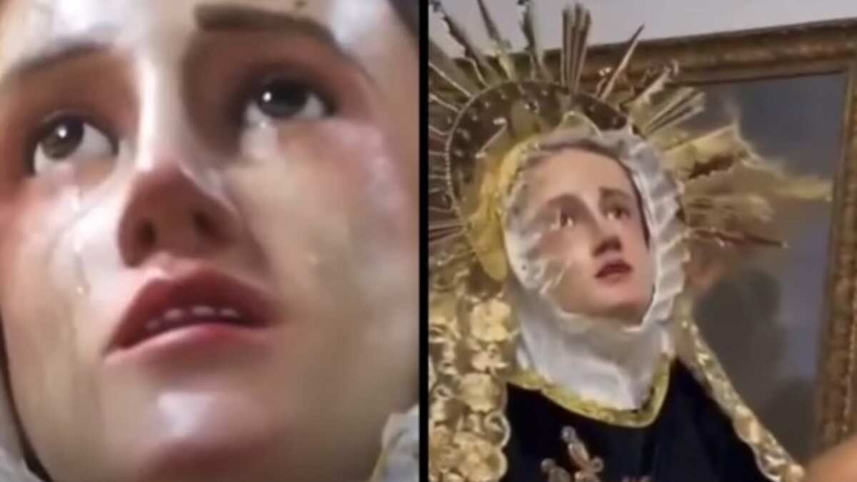 Foto de la Virgen Dolorosa lloró en Ocaña, según el reporte de feligreses que grabaron en video el misterioso milagro.