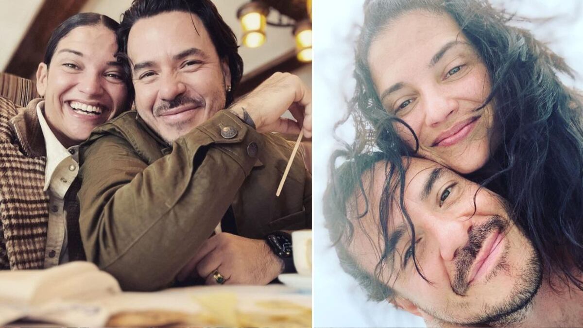 Natalia Jiménez junto a su prometido, Arnold Hemkes