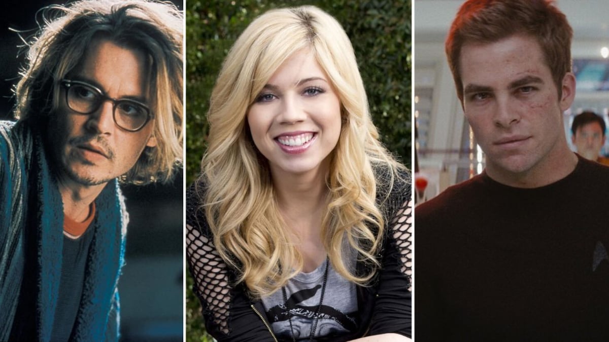 Johnny Depp, Jennette McCcurdy y Chris Pine