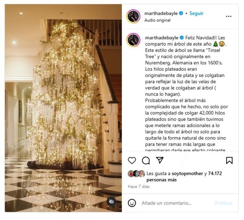 Martha Debayle impuso tendencia con la decoración de su arbolito de Navidad