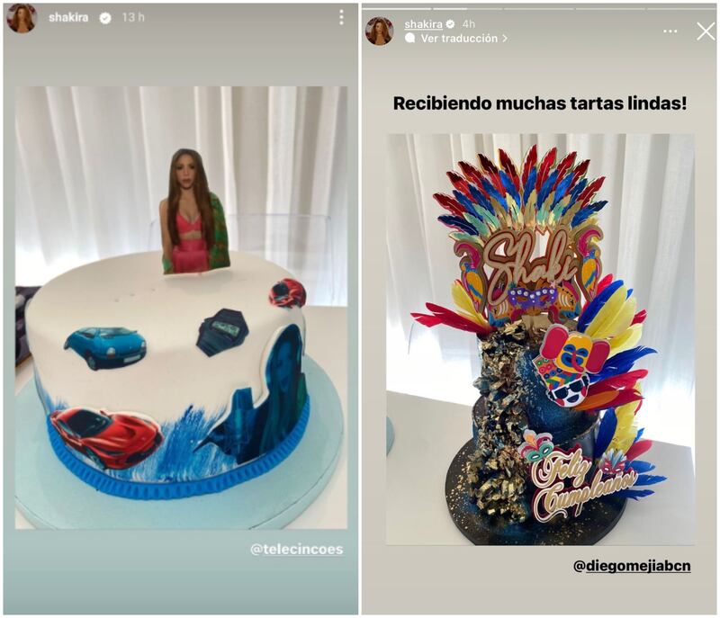 Shakira recibió los pasteles más originales