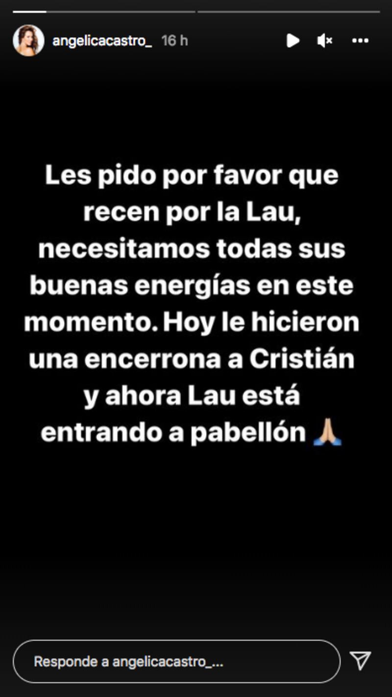 Angélica Castro pidió oraciones por su hija Laura de la Fuente Castro