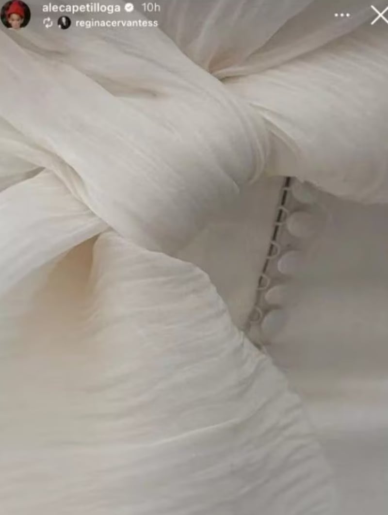 Ale Capetillo dio el primer adelanto de cómo lucirá su vestido de novia.