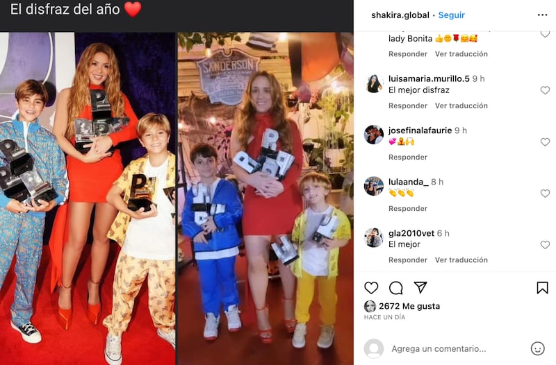 Mujer se disfraza como Shakira en los Premios Juventud