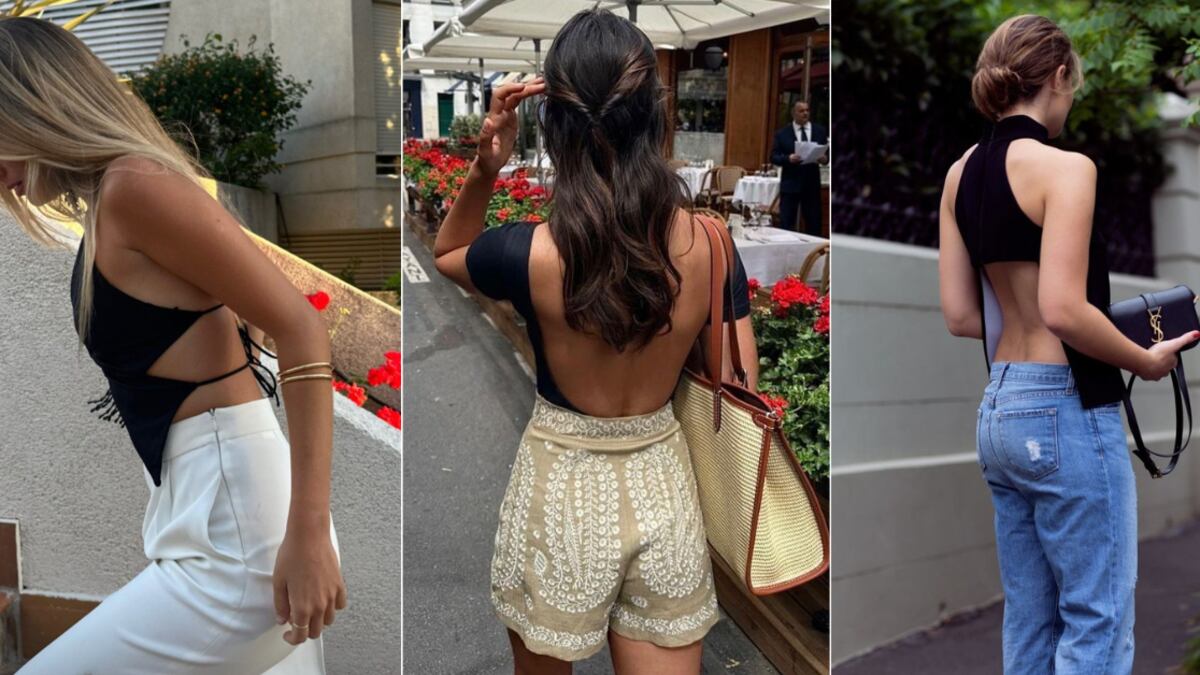 La blusa de espalda descubierta es una oda a la elegancia y sensualidad.