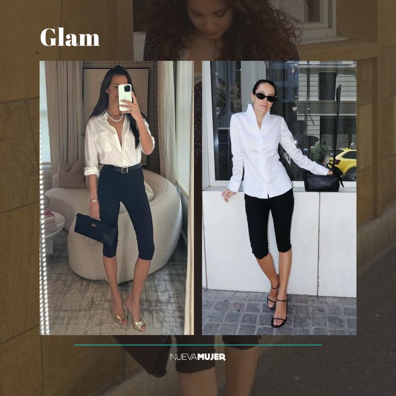 Look glamuroso con pantalones capri