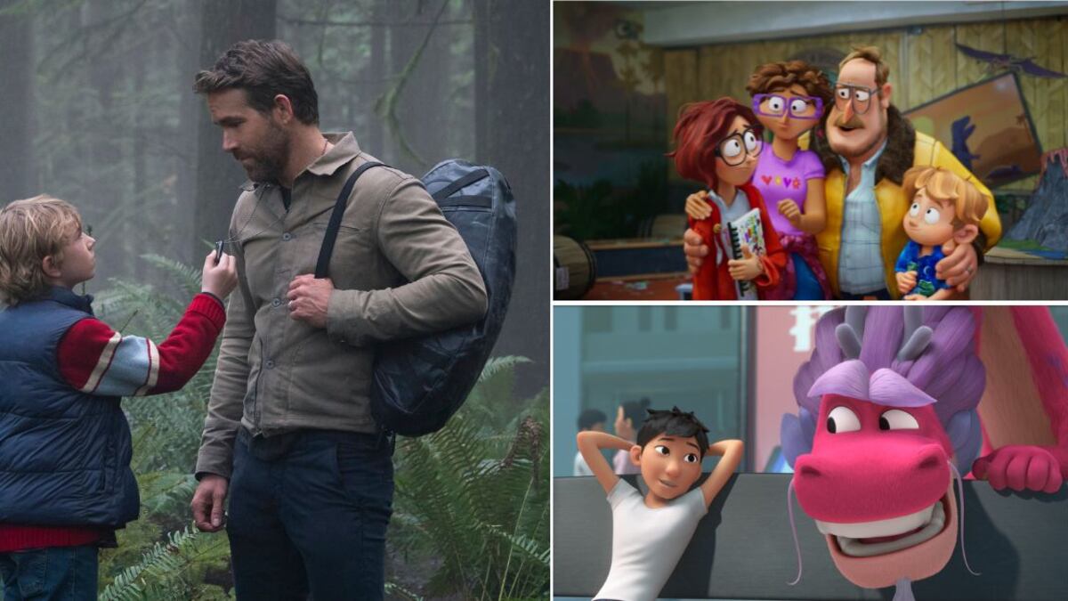 Escenas de las películas El proyecto Adam, La familia Mitchell vs. las máquinas y El dragón de la tetera