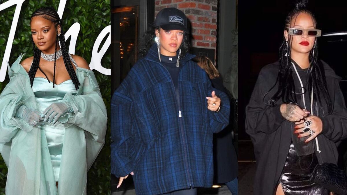 Rihanna reaparece en las calles tras tener a su hijo con sus acostumbrados looks extravagantes y oversize