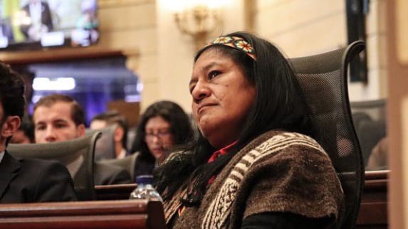 Aida Quilcué, senadora indígena.