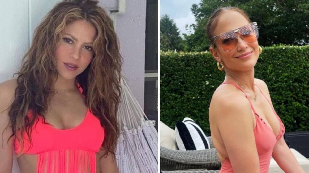Shakira y Jennifer López bikinis