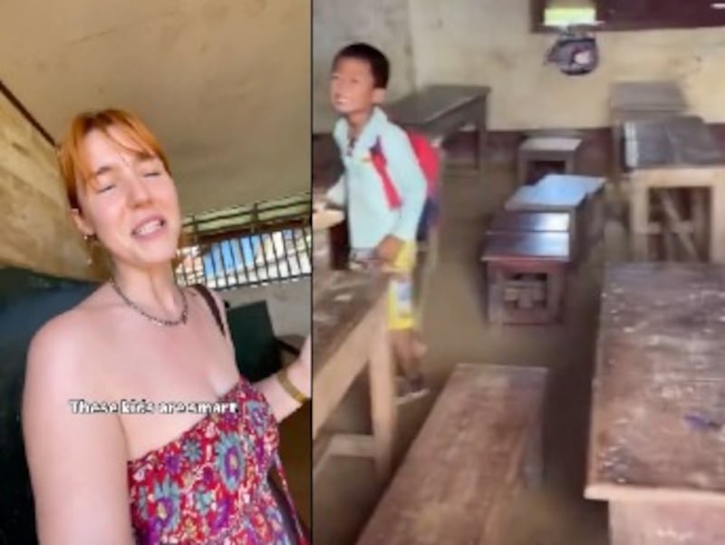 Un insólito encuentro: niños de Laos reaccionan con pánico al ver a una mujer blanca por primera vez.