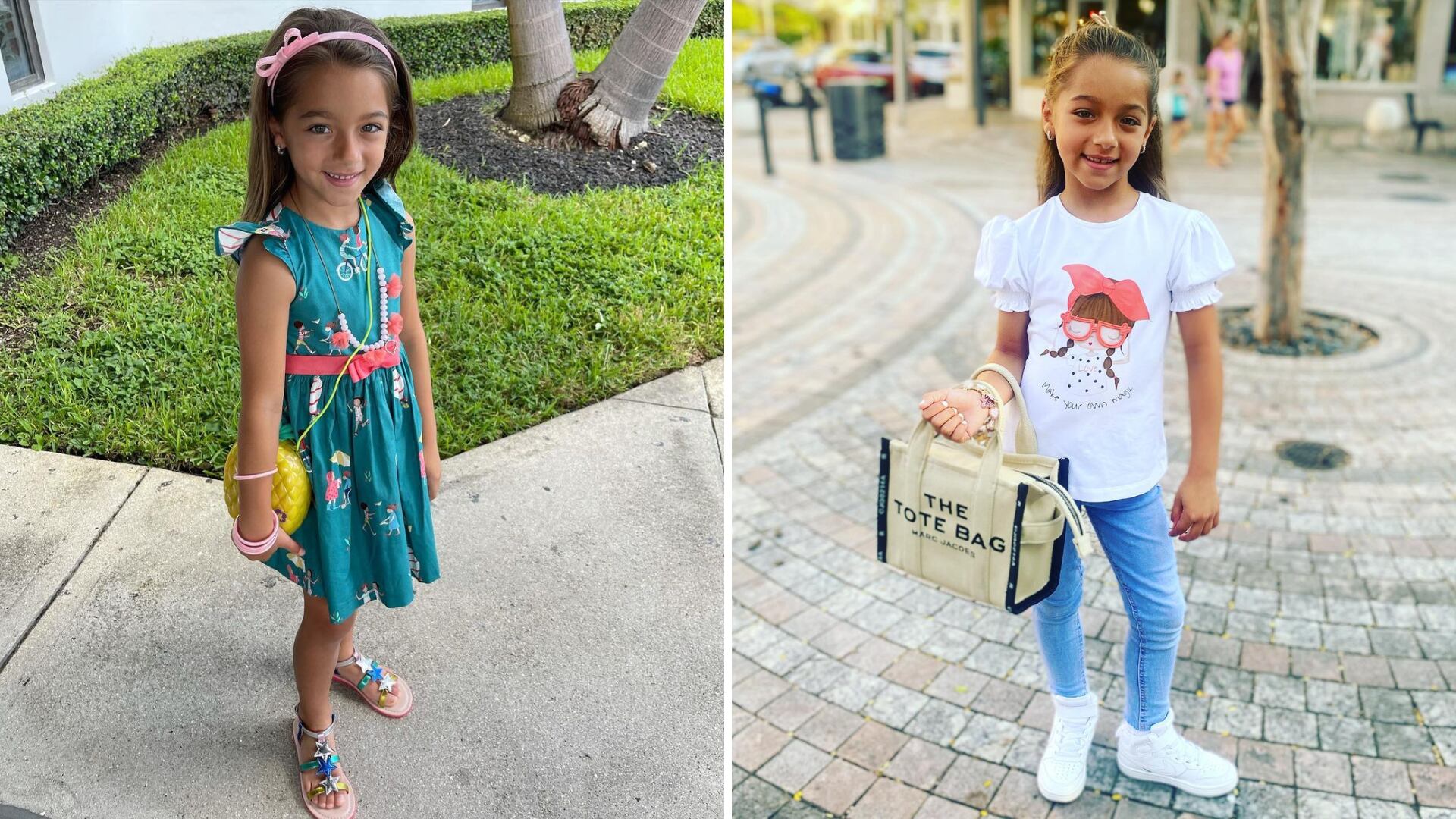 Se puso los tacos de su madre para jugar