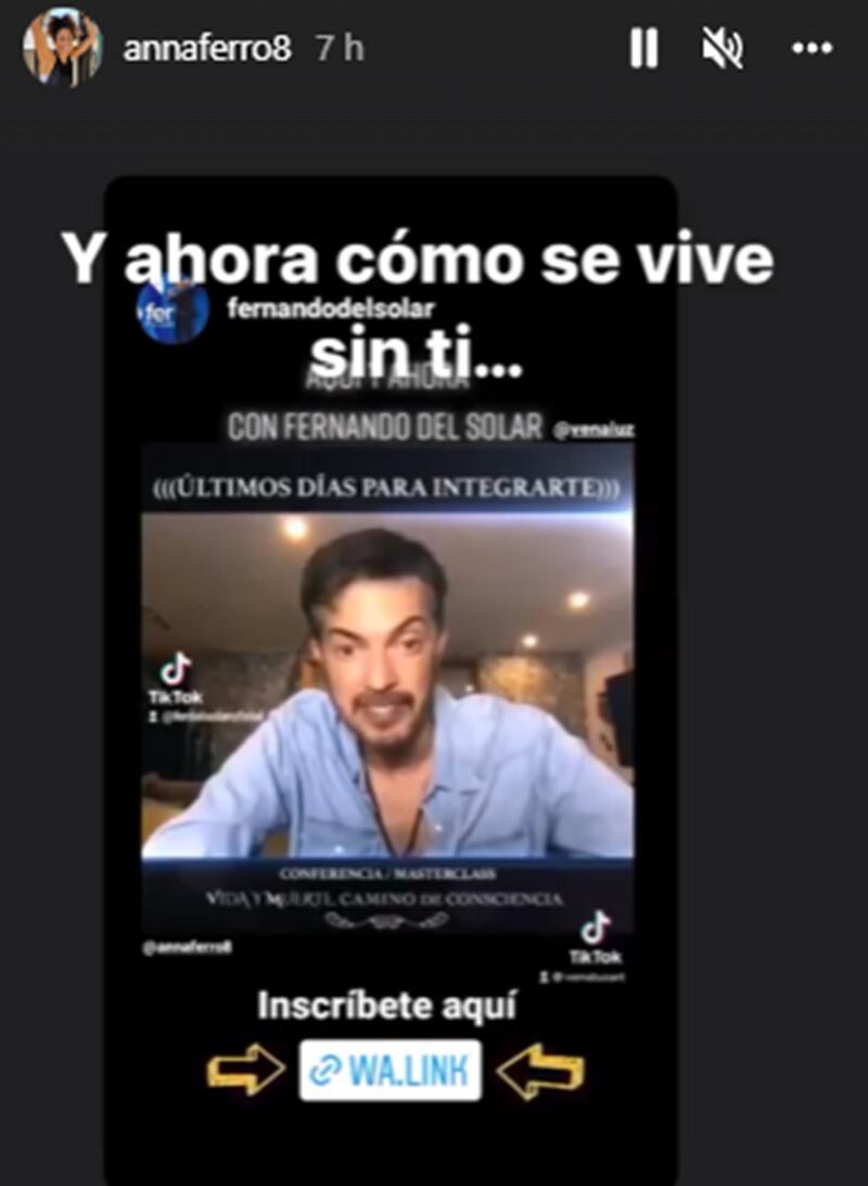Anne Ferro expresó lo devastada que se encuentra tras la muerte de su esposo, Fernando del Solar