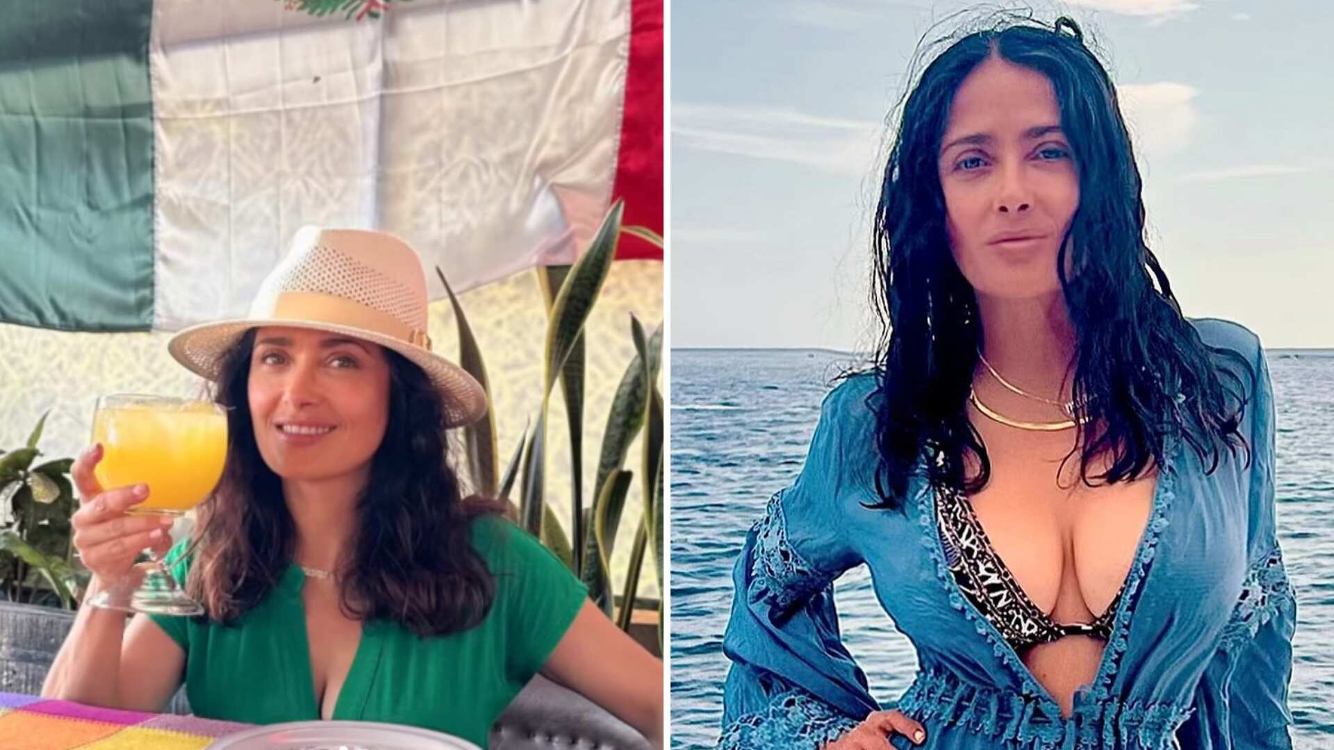 Salma Hayek enseña a comer taco a los europeos