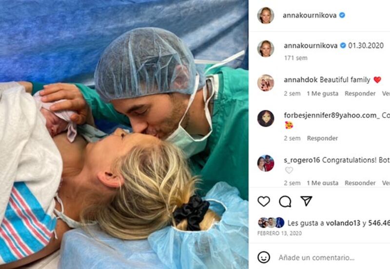 Enrique Iglesias y Anna Kournikova