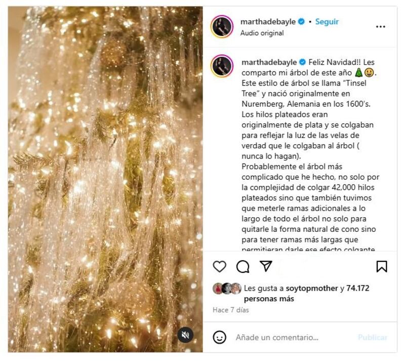 Martha Debayle impuso tendencia con la decoración de su arbolito de Navidad