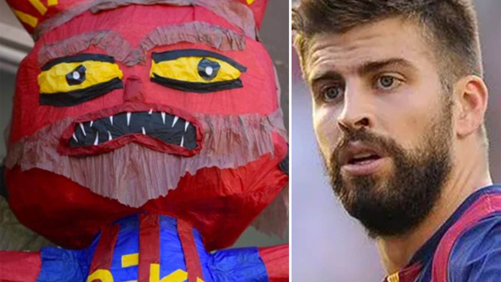 Piñata de Piqué es quemado en una tradición de Guatemala.