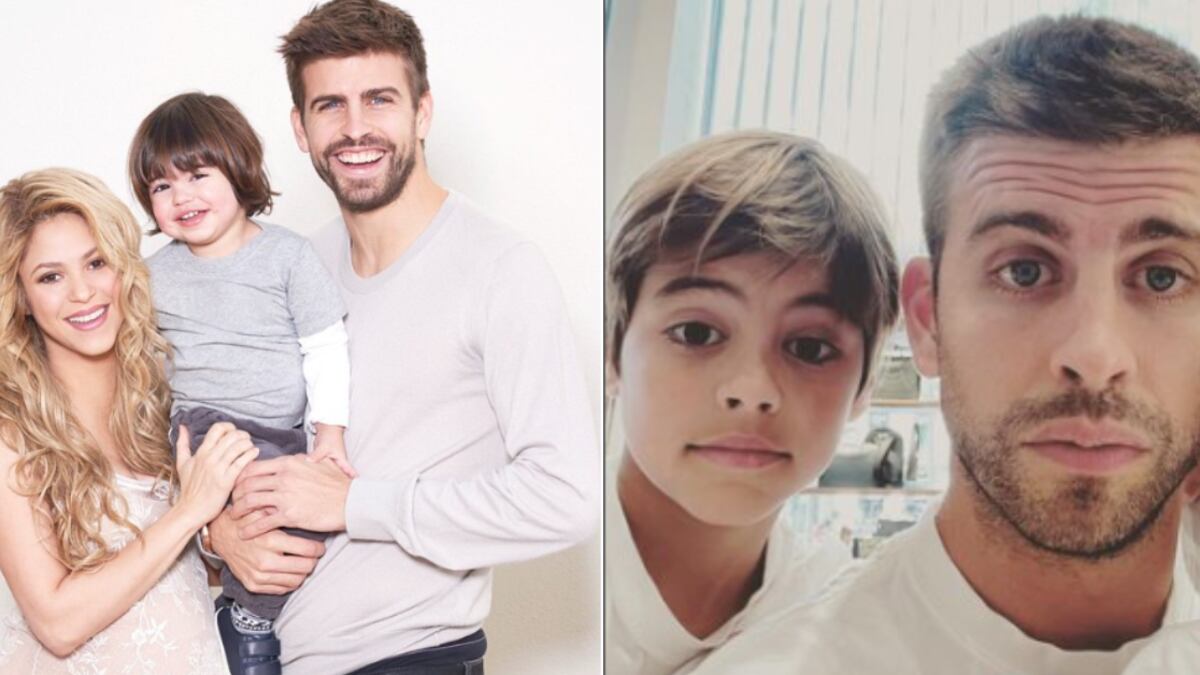 Piqué apareció en una entrevista con su hijo mayor.