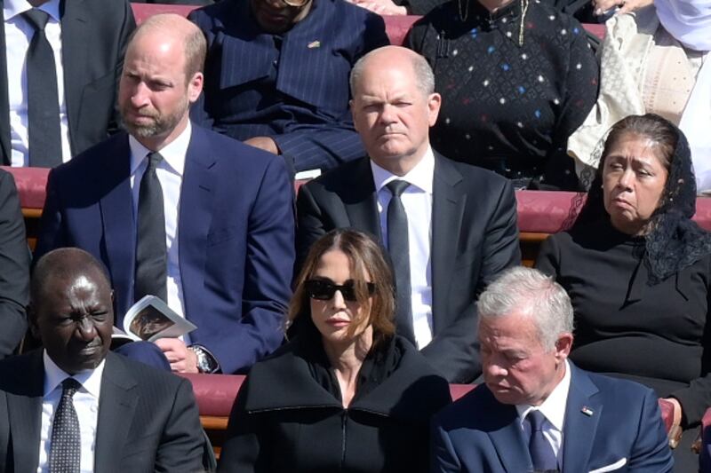 El príncipe William en el funeral del papa Francisco