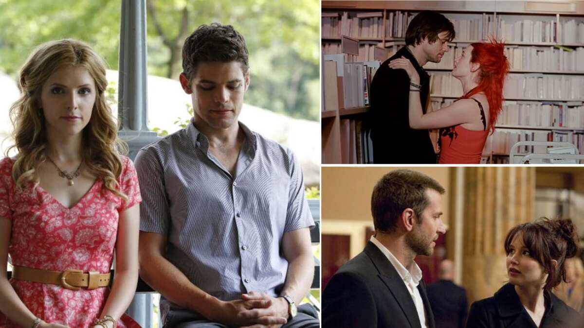 Escenas de las películas Los últimos cinco años, Eterno resplandor de una mente sin recuerdos y Los juegos del destino