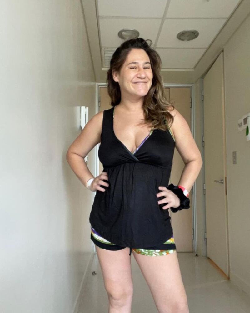 Belén Mora mostró su figura a solo un día de dar a luz