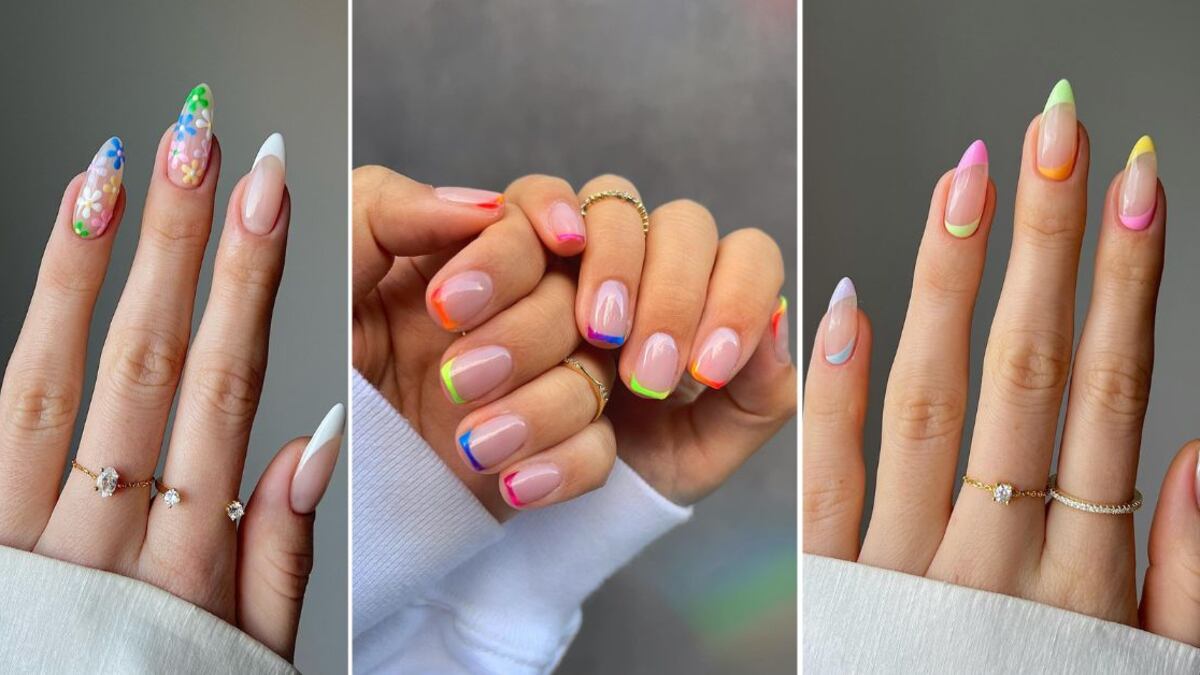 Ideas de manicura francesa para primavera