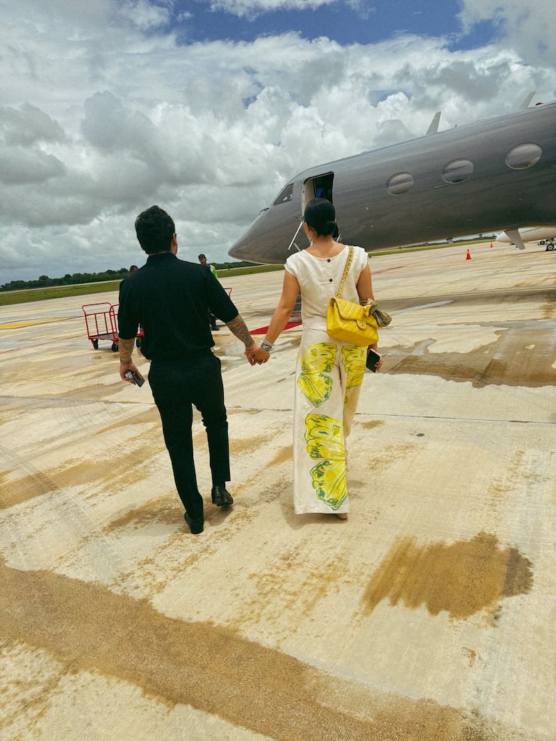 Christian Nodal y Ángela Aguilar en República Dominicana