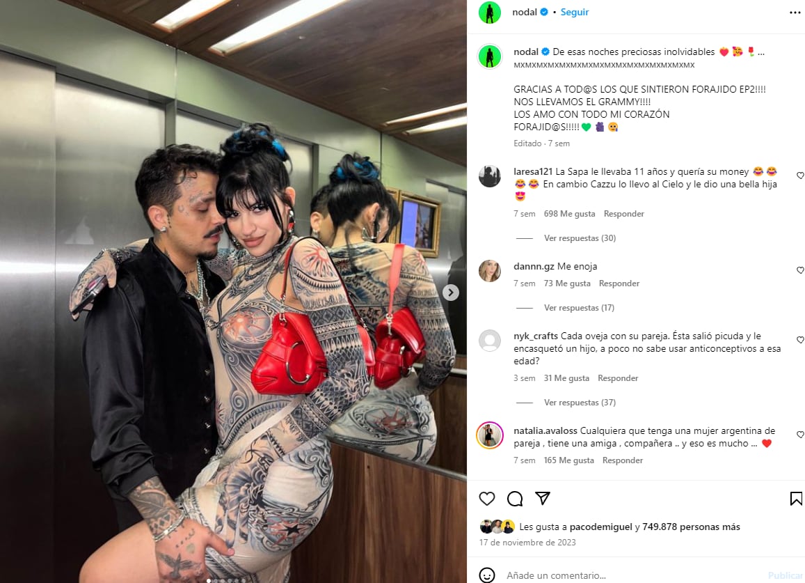 La rapera sorprendió a Nodal con un pastel ¿y otro embarazo?