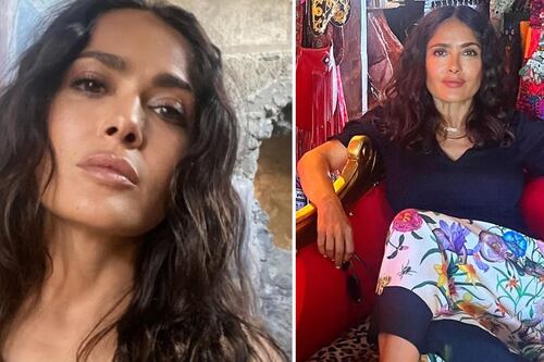 Salma Hayek hace ejercicios al ritmo de Shakira y enciende redes sociales