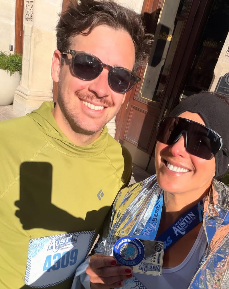 La Flaca Guerrero corre media maratón junto a su pareja