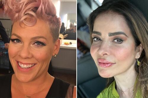 Gloria Trevi y Pink llevaron el mismo vestido vaporoso de princesa: ¿cómo lo usó cada una?
