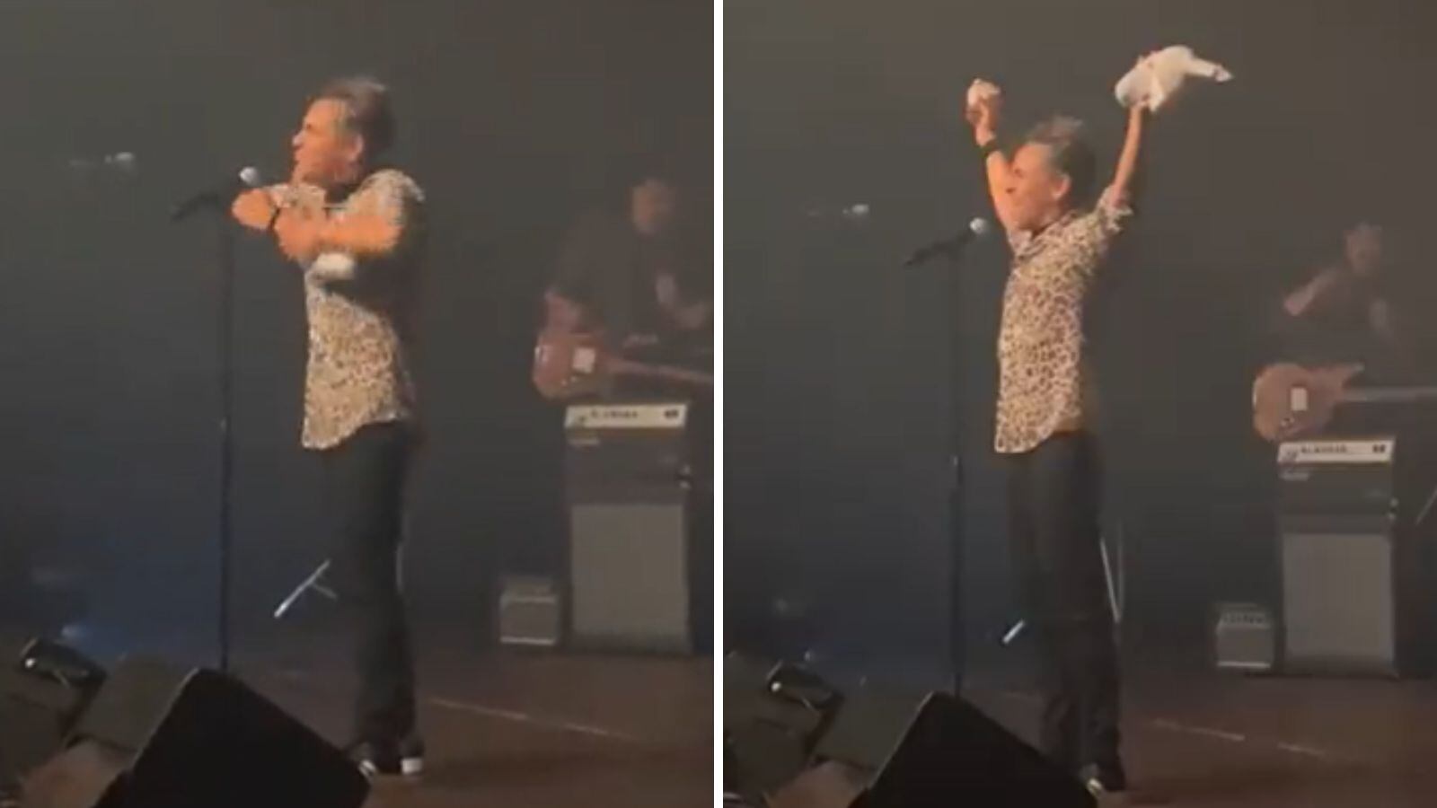 “Lo odio”: Vocalista de Café Tacvba decapitó peluche del Dr. Simi que le lanzaron al escenario