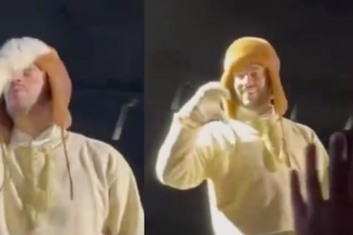Bad Bunny detiene su concierto y reconoce a fan que lo contrató para sus XV años