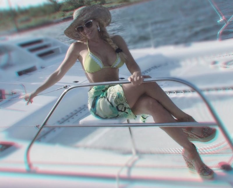 Cristy Solís siempe elige bikinis para darse un chapuzón