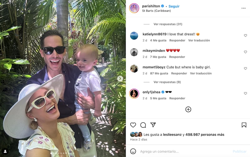 Paris Hilton presume sus vacaciones de Pascua en St. Barts