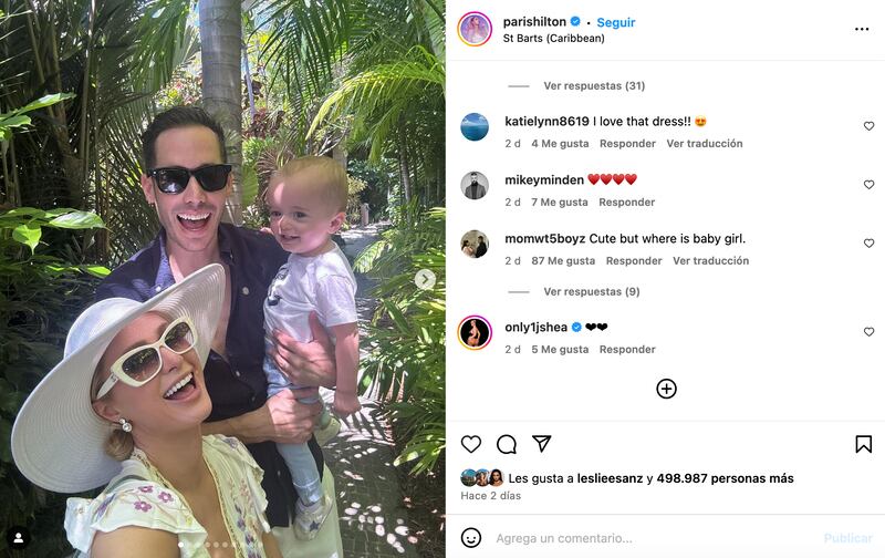 Paris Hilton presume sus vacaciones de Pascua en St. Barts