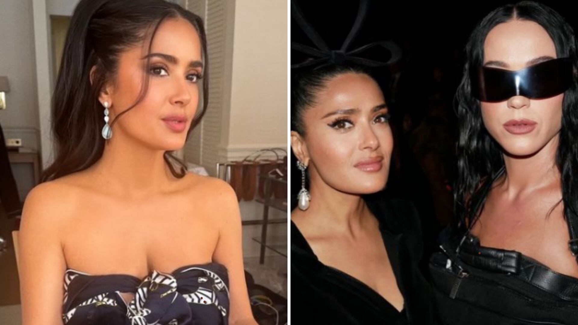 "Satánica": Salma Hayek y Katy Perry cierran juntas la Semana de la Moda con críticas por sus atuendos.