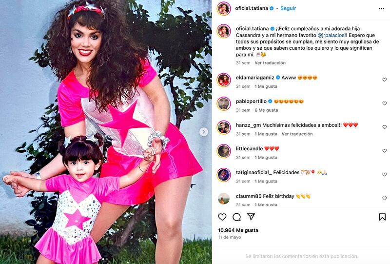 Tatiana junto a su hija Cassandra