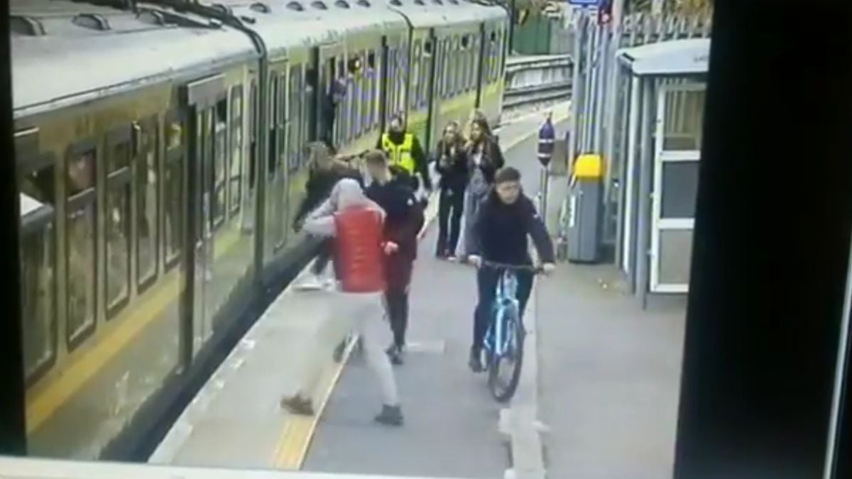 mujer cae a las rieles del tren
