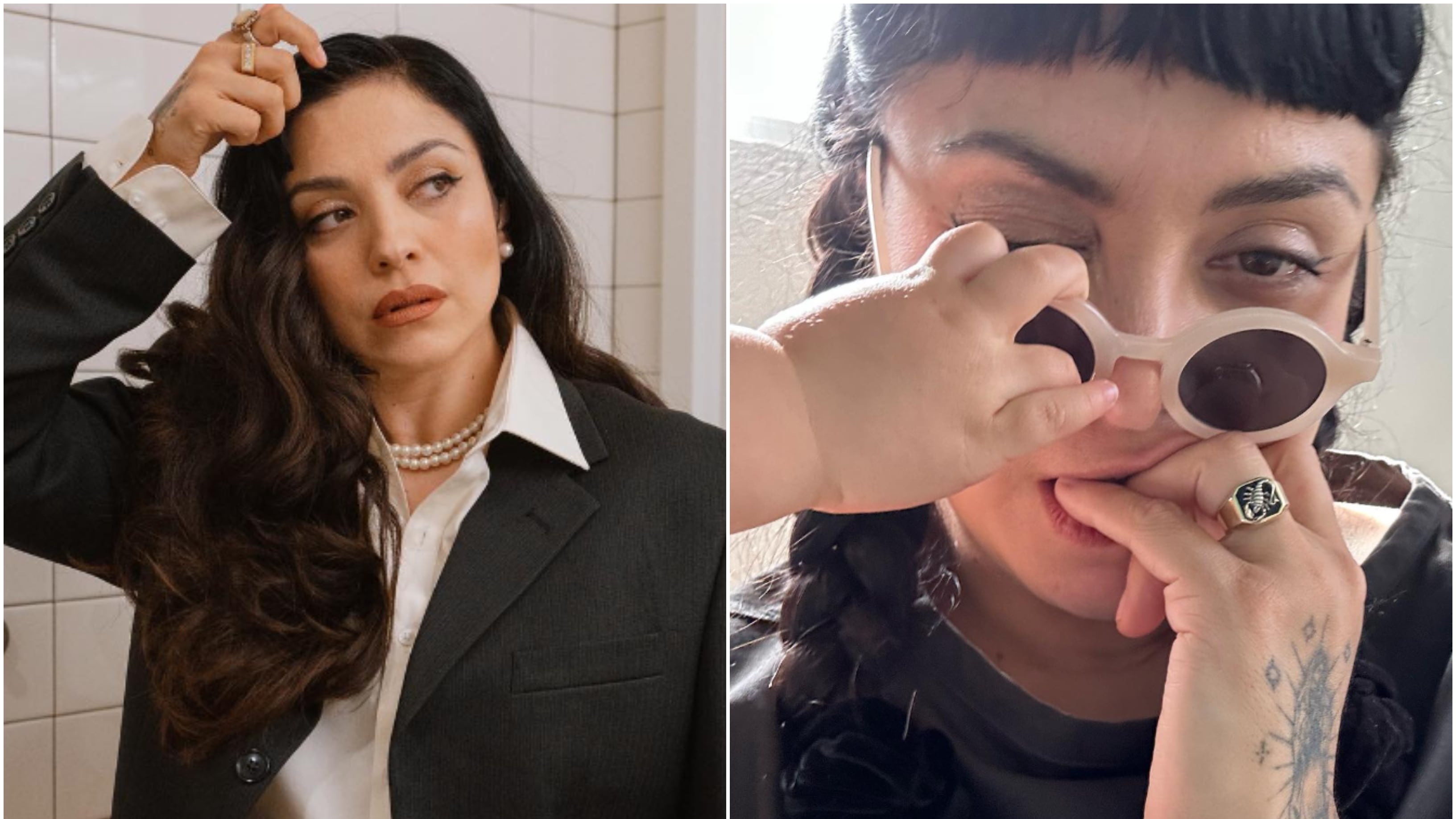 Mon Laferte y su hijo